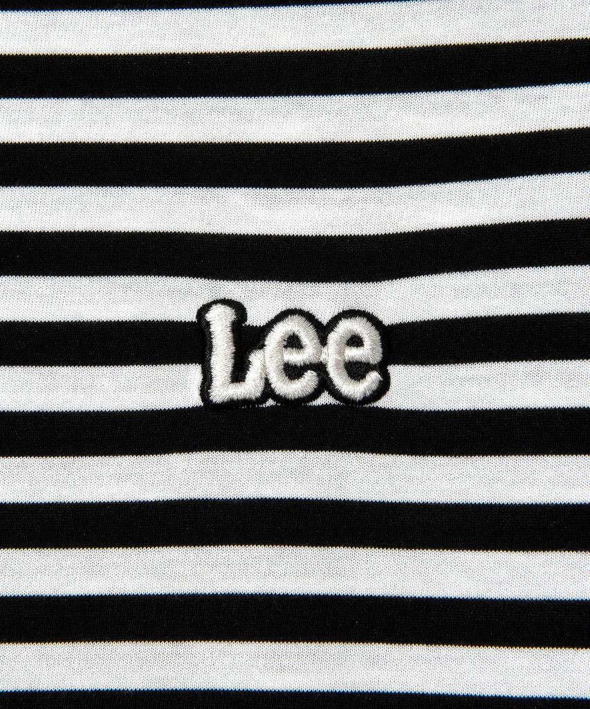 LEE Striped Embroidered Short Sleeve T-Shirt Black