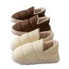 New thick-soled non-slip and warm plush half-head slippers canvas bag heels cotton slippers outer wear