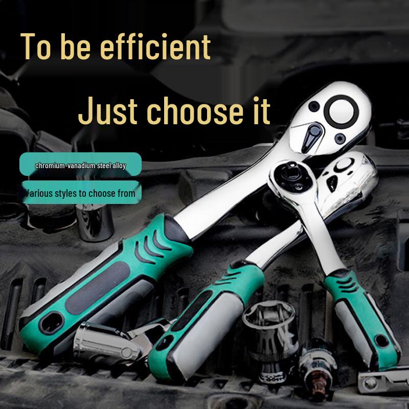 72-Tooth Reversible Ratchet Socket Wrench