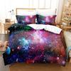 Galaxy Nebula 3D Bedding Set Starry Sky Duvet Cover Set King Queen Twin Double Comforter Cover Set For Home and Decoration