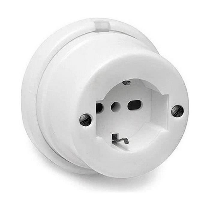 Fiche Secteur EDM Vintage - Professionnel - Blanc - Electrique - Livraison Rapide - Garantie 2 Ans