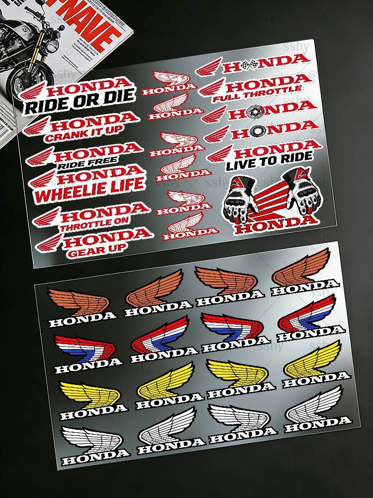 AYN1 For HONDA Stickers Moto Sticker Auto Body Bumper Windows Motorcycle Laptop Walls Vinyl Decal Car Tuning Accessories