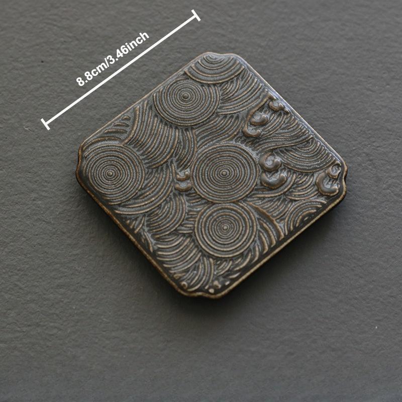 Керамическая подставка для чайной чашки, подставка для чашки для чайной церемонии, изоляционная подставка для чайника, японский дзен, китайские подносы для чая кунг-фу, аксессуары для чайной посуды