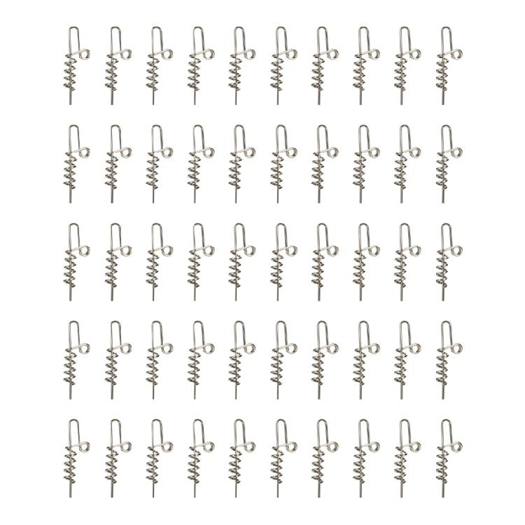50 шт. Рыболовные наживки Игла-винт Пружинный замок Стежки Пружинная фиксированная игла Крючки small