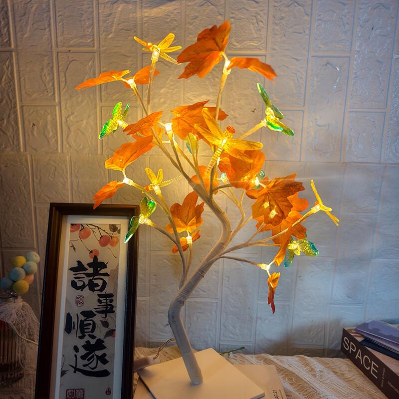 Подсвеченное искусственное украшение в виде кленового листа Junshi
