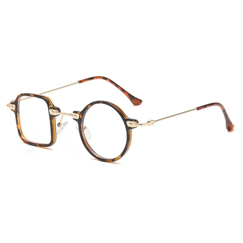 Unique Asymmetrical Square Round Sunglasses Retro UV400 Clear Men Punk Sun Glasses Ocean Lens Shades for Women Men