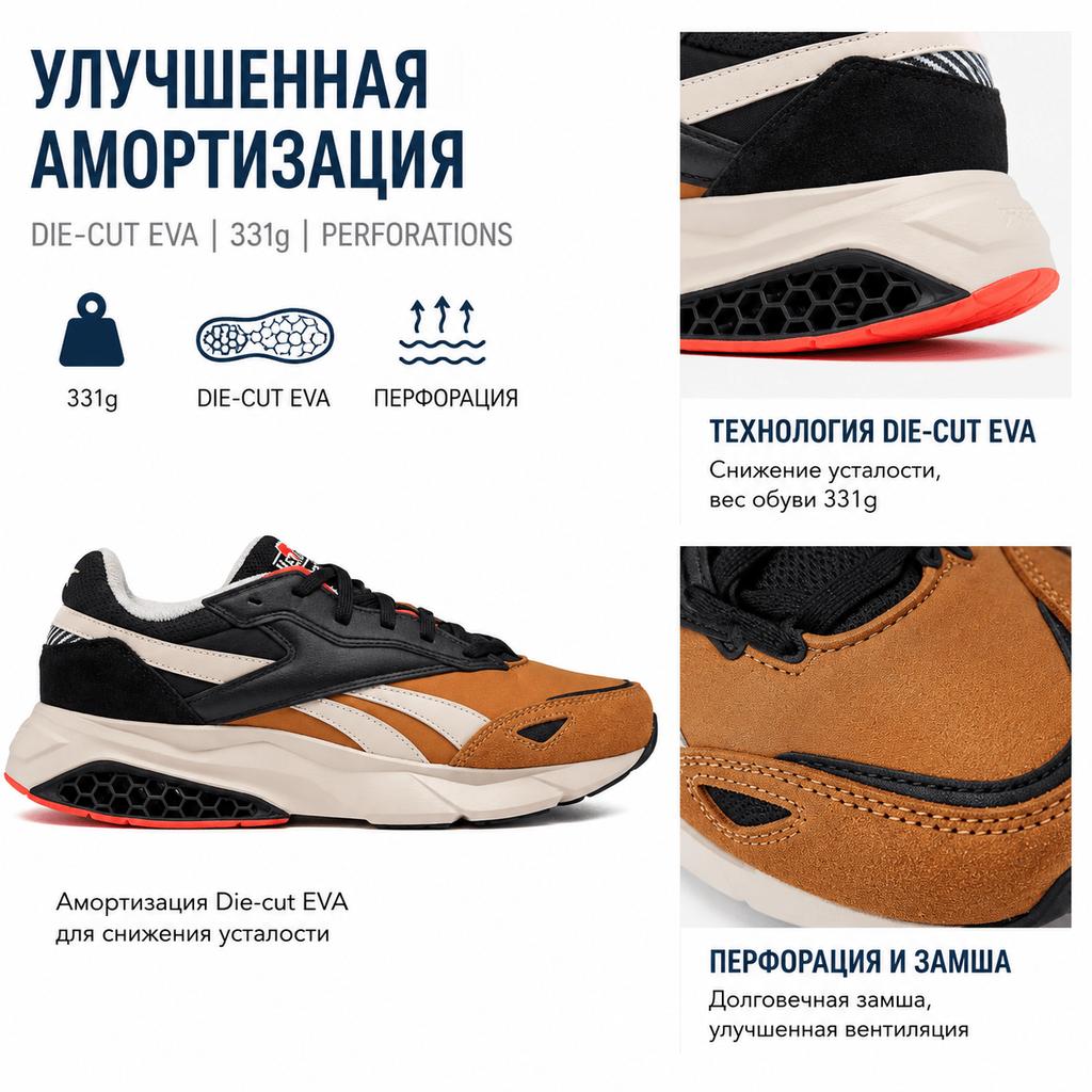 Reebok Klasické Legacy Pohodlné Retro Protiskluzové Všestranné Nízké Ležérní Běžecké Boty Unisex tenisky Hnědá Černá 100033917