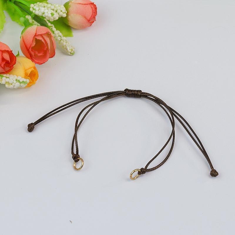 Wax rope woven bracelet DIY accessories Male and female couples adjustable work in progress Weaving bracelet accessories