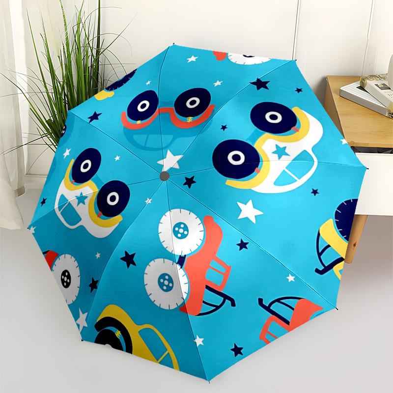 1pc Car Pattern Automatic Umbrella - 8-Rib Durable Frame, Portable Fashion Accessory & Holiday Gift yy251117205
