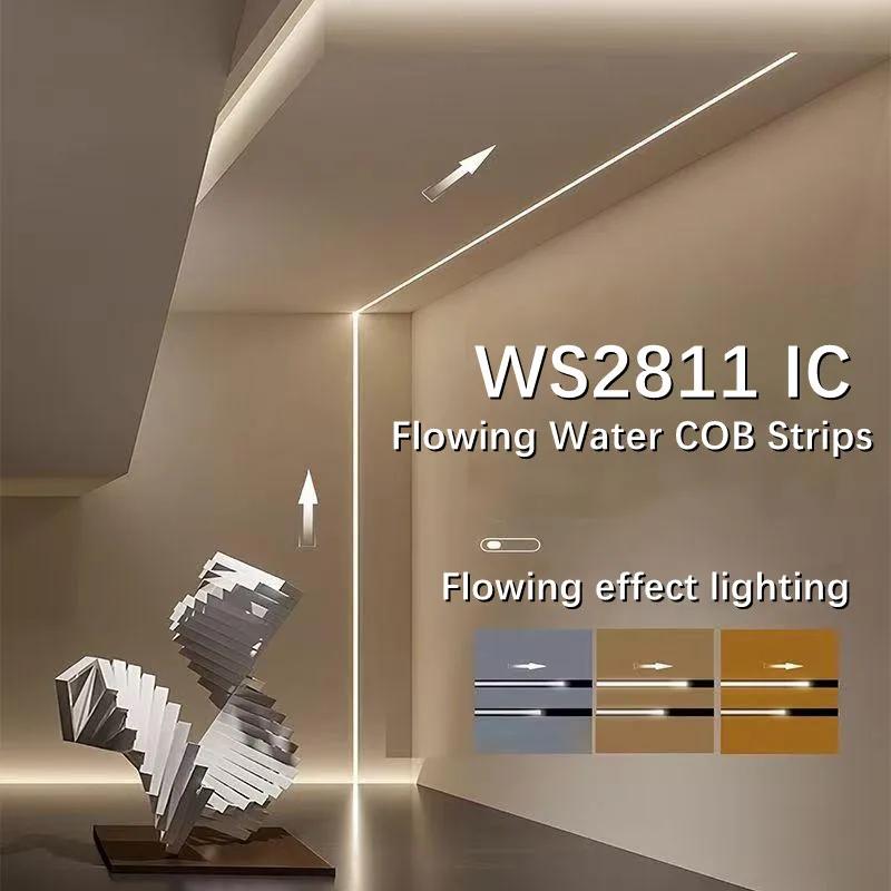 0,5-10m COB WS2811 LED-Lichtleiste DC24V 360 LEDs Adressierbar Fließeffekt Flexibel 3000K/4000K/6000K für Innenraum Heimdekoration