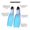 Scubas Diving Gear Full Foot Long Silicone Fins Snorkeling Swimming Diving Floating Fins TPR Non-Slip Swimming Flippers