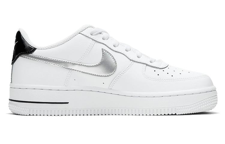 Nike Air Force 1 Low White Black Metallic Silver GS CZ4206-100