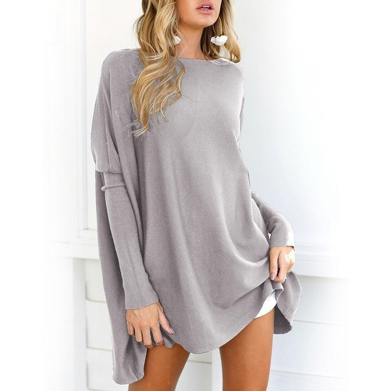 T Sleeves Long Shirt Women Clothing Solid Color Round Neck Breathable Fashion