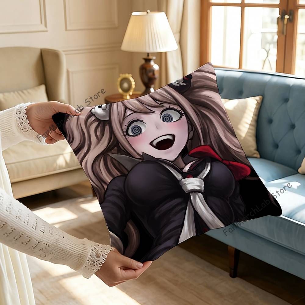 

KKyoko KKirigiri Pillow Case Plush Fabric Soft Pillowcase Double Sided Print Sofa Cushion Cover Throw 30x30cm