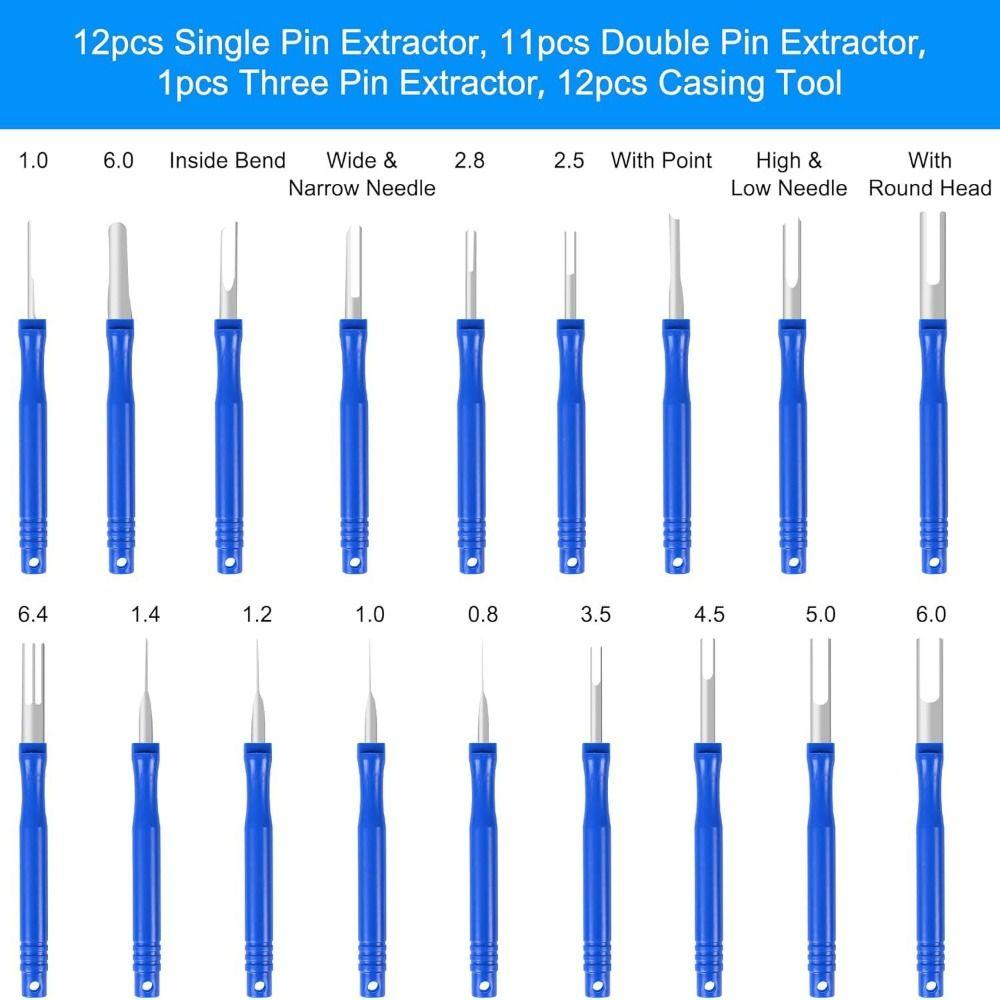 30Pcs/set Reusable Pin Removal Tool Kit Handheld Pin Connector Removal Tool  Repair Kit