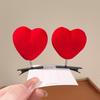 5/10Pcs Heart Hair Clip 3D Flocking Love Shaped Hairpins Fashion Duckbill Clip Valentine's Day Hair Accessories For Girls