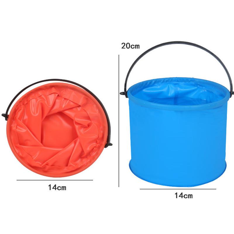 2Pcs Children's Outdoor Beach Toy Bucket Portable Folding Retractable Bucket Beach Playing Water Digging Sand Fishing Tool