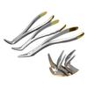 1Pc Dental Root Fragment Extraction Forceps Stainless Steel Curved Beak Serrated Maxillary Mandibular Autoclavable Dental Tool