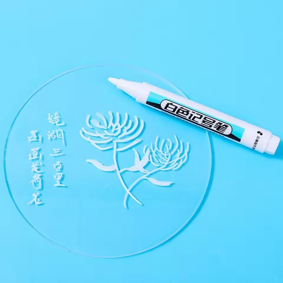 5/1Pcs Oily White Marker Pen Graffiti Pens Waterproof Permanent Gel Pencil Tire Notebook Glass Painting Pen 0.7mm 1mm 2.5mm