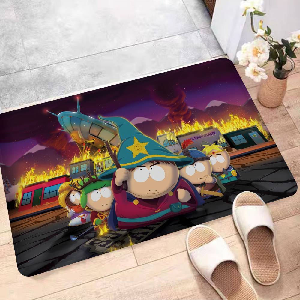 Cartoon-SouthparkS Floor Mat INS Style Soft Bedroom Floor House Laundry Room Mat Anti-skid Household Carpets
