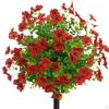 Artificial Flower Garden Stake Plant 24" Faux Greenery Shrubs for Outside Wedding