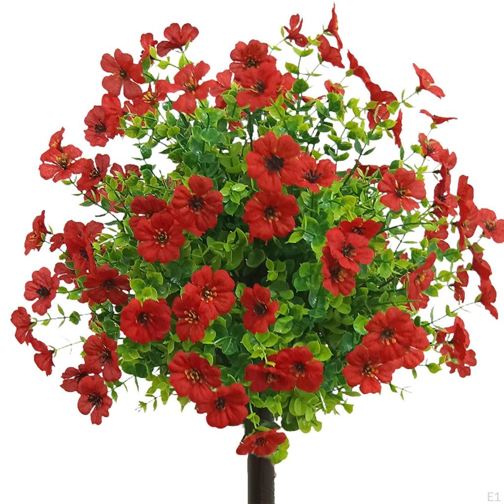 Artificial Flower Garden Stake Plant 24" Faux Greenery Shrubs for Outside Wedding