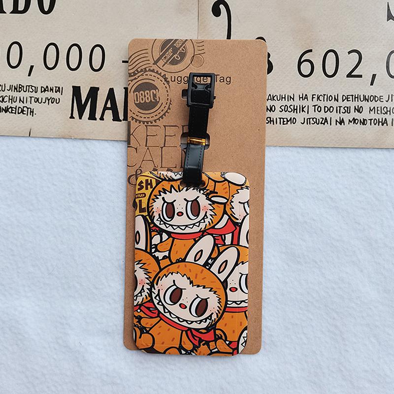 Cartoon  Labubu Travel Luggage Tags Cute Suitcase Hangings Decoration Portable Luggage Consignment Identification Tags