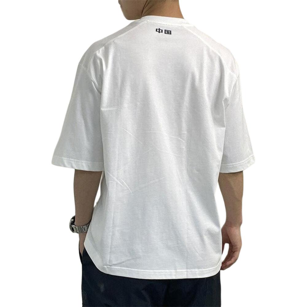 Adidas T Shirts Men's White Crew Neck Moderate Straight Fit JZ3288