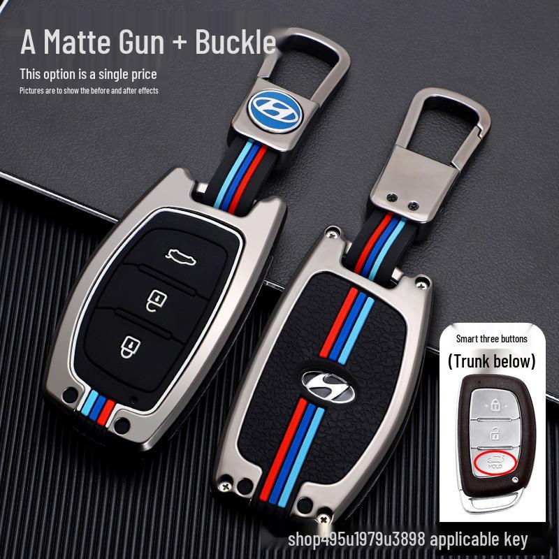 Hyundai Key Case for ix35, Elantra, Langdong, Mingtu, ix25, Sonata - Men's Car-Specific Shell with Buckle
