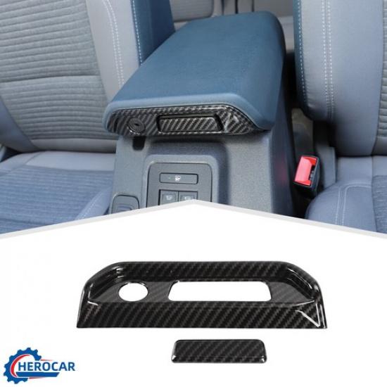 Carbon Fiber Car Armrest Box Switch Decor Sticker Cover Trim for Ford Bronco 21+