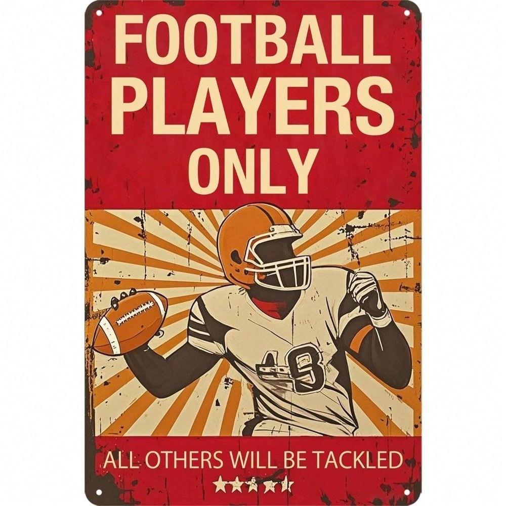 

Metal Poster Soccer Football Player Tin Sign 8x12 Inch Wall Art Gift for Fans Sports Room Decor