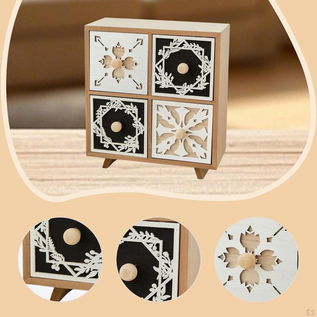 Wooden Desk Drawer Organizer Cabinet Daily Use Tabletop Storage Organization Box for Nursery