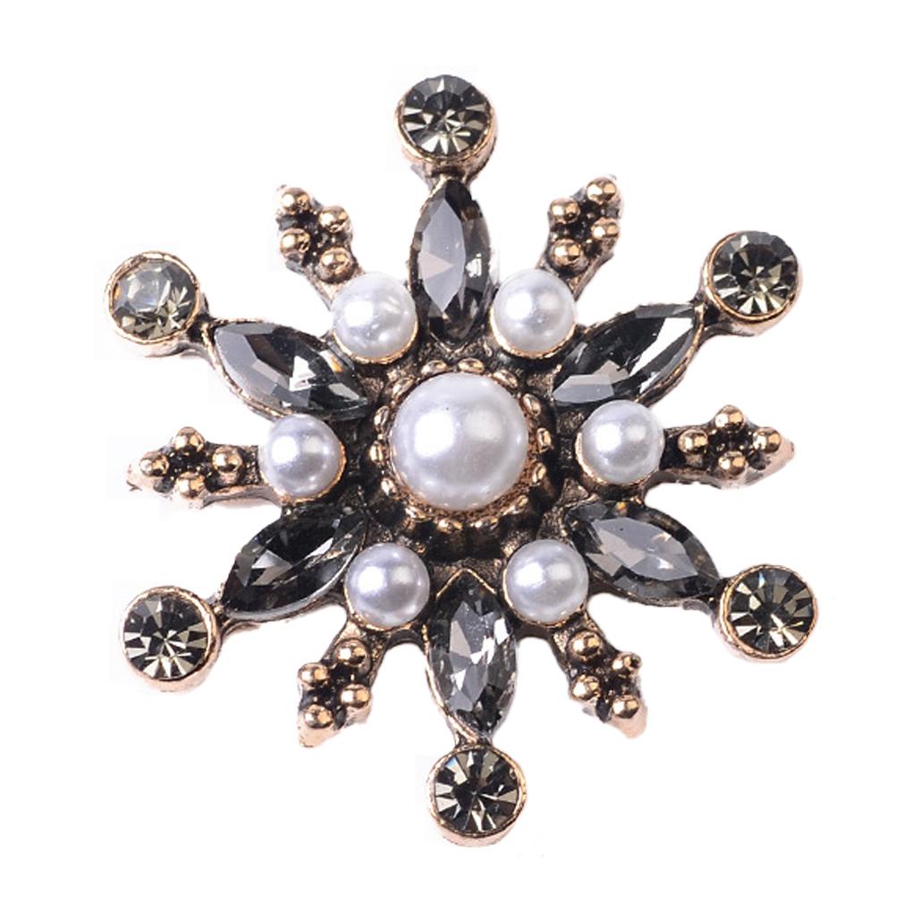 Pearl Rhinestone Buttons Metal Shoe Clip Jewelry Decoration DIY Making Finding Art Accessories for Woman Girls