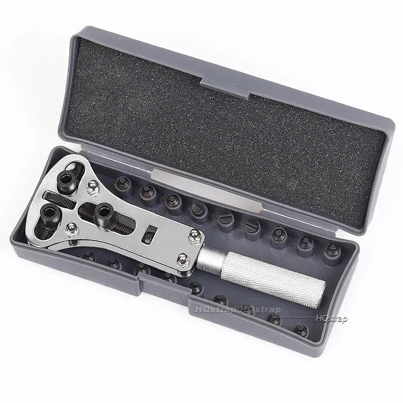 Adjustable Watchmaker Repair Tools Screw Back Remover Wrench Watch Back Case Cover Holder Opener Three Jaw Open Cover Tool