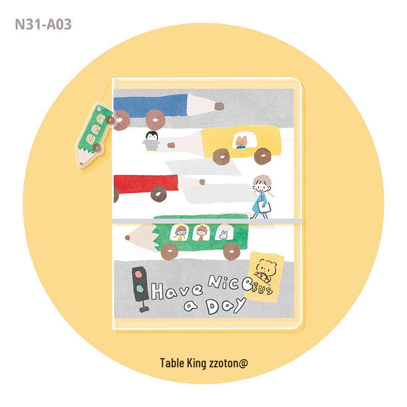 Zhuo M5 A8 Transparent Portable Loose-leaf Notebook Diary