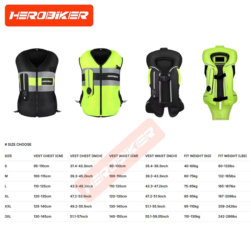 Motorcycle Jacket Motorcycle Air Bag Vest Motorbike Air-bag Vest Motocross Racing Riding Airbag System Airbag CE Protector S-3XL