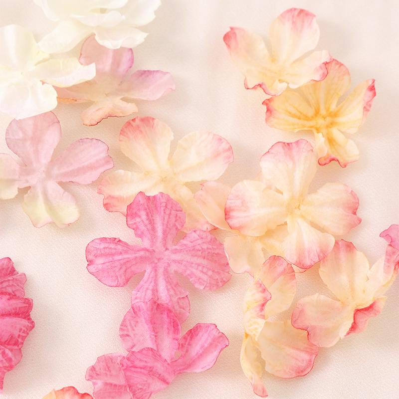 20/50Pcs Artificial Flowers 4.5CM Fake Flower Petal for Home Decor Wedding Decoration DIY Craft Gift Costume Ornament Accessory