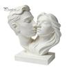 Romantic Art Sculpture 3D Printed Couple Hugging Kissing Statue, Modern Minimalist Anniversary Gift for Couples Desk Shelf, Home Decor Ornament,