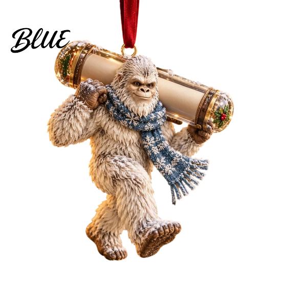 Holiday Cash Present Decoration Big Foot Money Holder for Cash 2D Acrylic Sasquatch Gift Unique Grandchildren Ornament Clear Xmas Tree Hanging Party