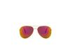 Unisex Aviator Frog Mirror Sunglasses - Multicolor Metal Frame