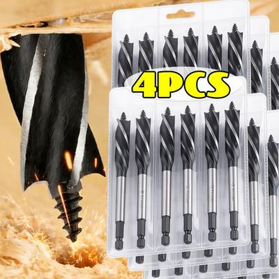 10mm 14mm 18mm 20mm Drill Rod Carbon Steel Four-slot Four-edge Positioning Woodworking Hole Drill Tools Furniture Repairing
