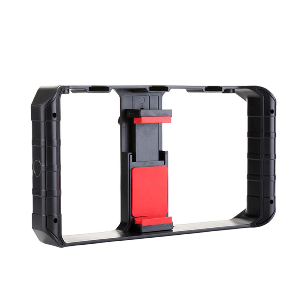 Smartphone Stabilizers Grip with 3 Shoe Mounts Two Handle Video Rig for Enhanceds Filmmaking and Broadcasting Quality