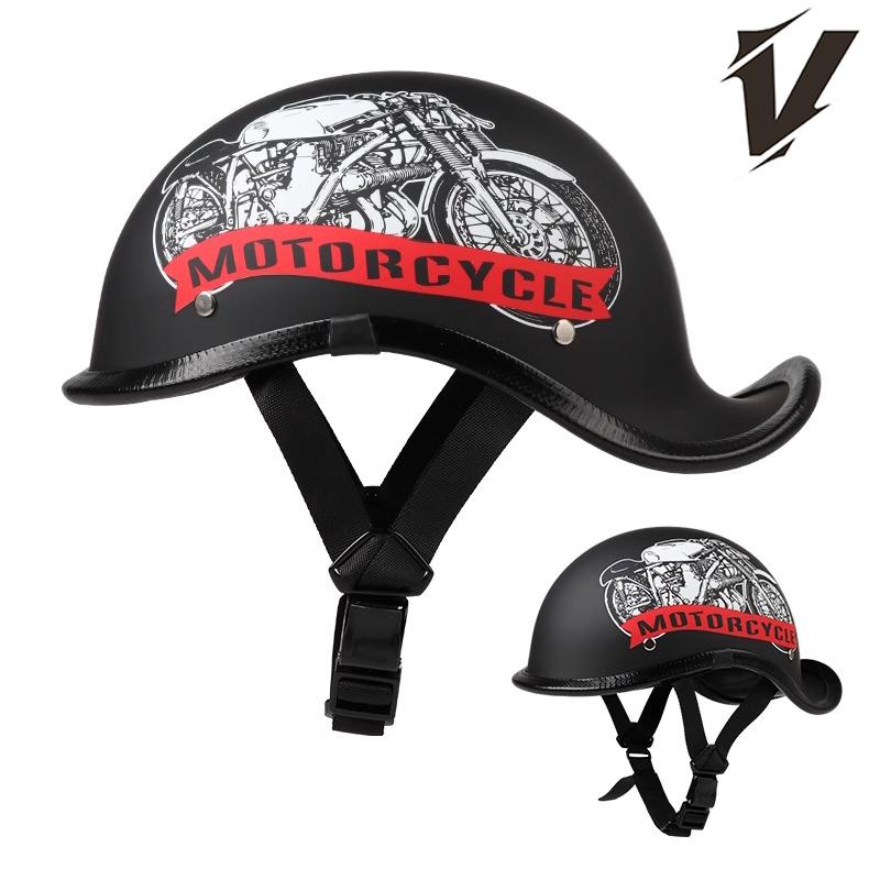 Retro Motorcycle Half Helmet Summer Half Face Unisex Helmet Motorbike Universal VintageHalf Helmet Motorcycle Helmet