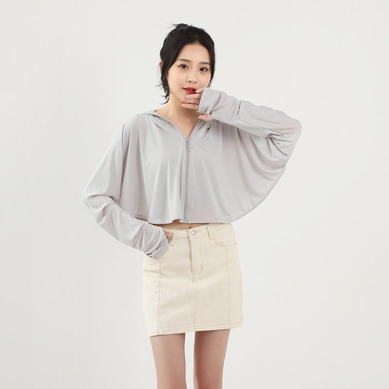 Women's Extra Long Breathable Ice Silk UV Protection Sunscreen Jacket - Casual Outdoor Style