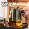 2026 High-Temperature Resistant Glass Teapot Set with Tea Leaf Separator - Large Capacity for Home Brewing