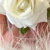 Women Hairpin French Style Artificial Rose Flower Decor Hair Clip Anti-slip Teeth Side Bang Hair Pin Holiday Leisure Hair Accessory