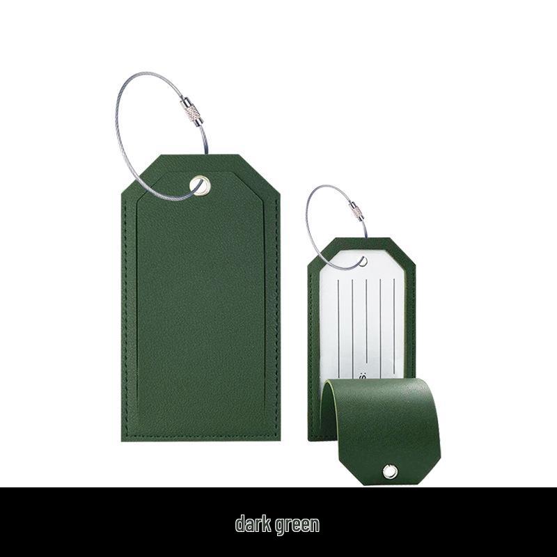 Double-Sided Leather Luggage Tag with Signature Paper Insert