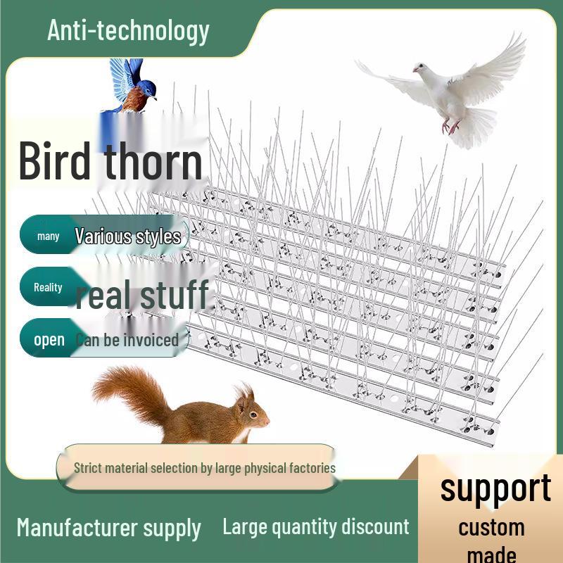 Stainless Steel Bird Spikes for Balcony: Deterrent for Pigeons and Cats
