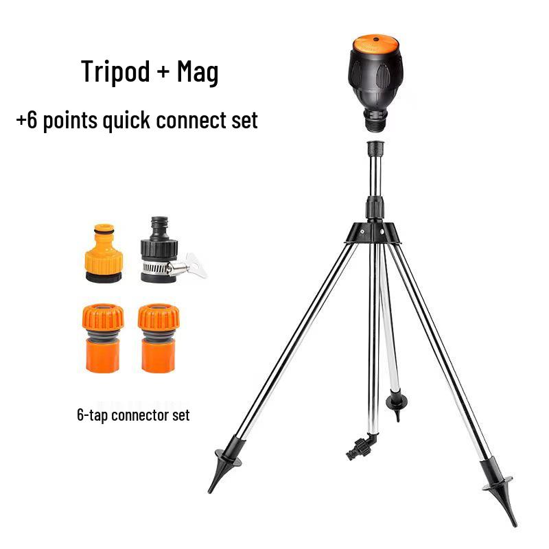 Automatic 360° Rotating Garden Sprinkler: Efficiently Irrigates Lawns and Gardens with a Durable Spray Nozzle.