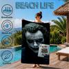 Jo-ker In Green Suit Beach Towel, Super Soft Microfiber, Perfect Gift for Her/Him, Birthday, for Pool, Beach, Travel, Decor Beach Party